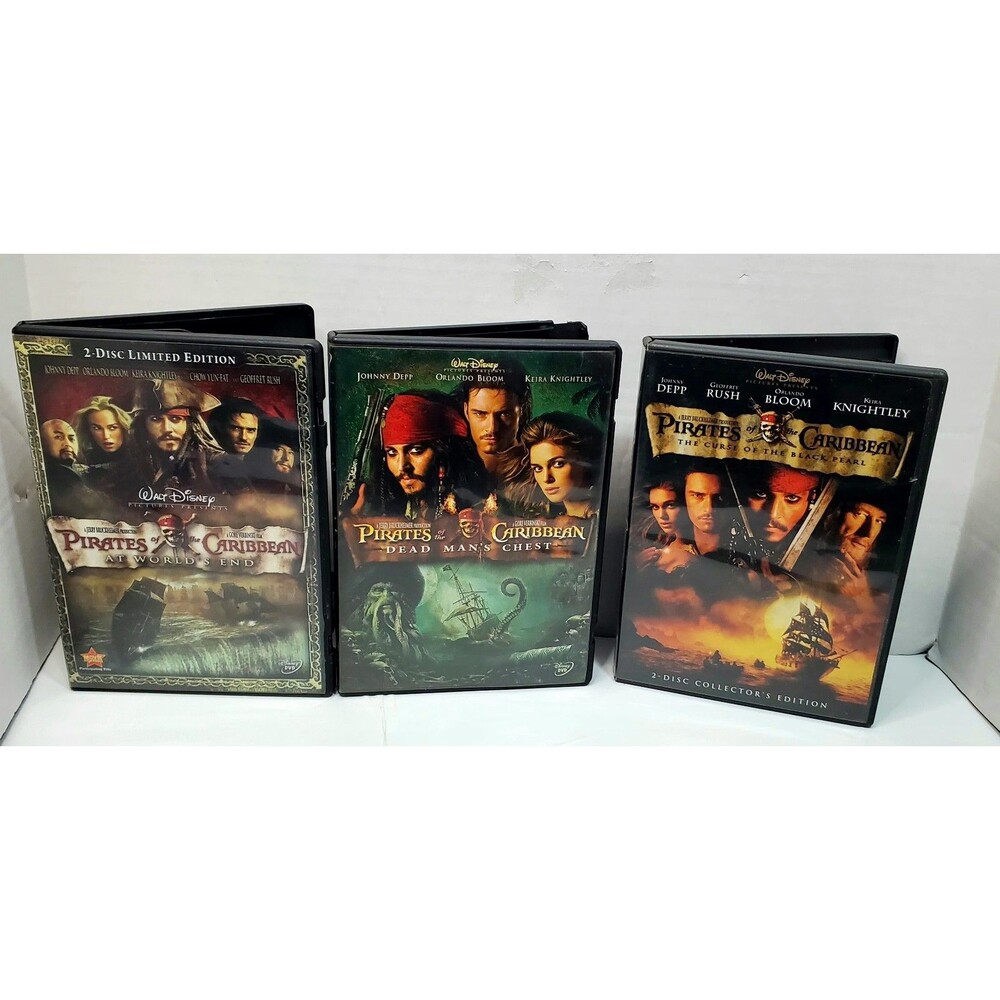 Pirates Caribbean DVD Trilogy Curse Black Pearl Dead Man’s Chest Worlds End Test